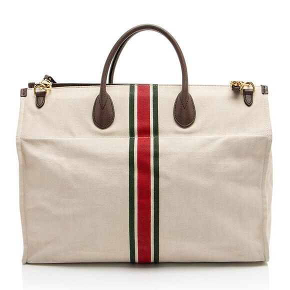 Gucci Canvas Web Foldable Large Tote - Picture 3 of 16